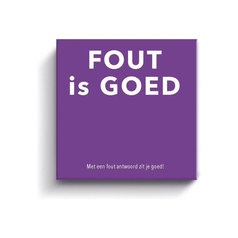 FOUT is GOED