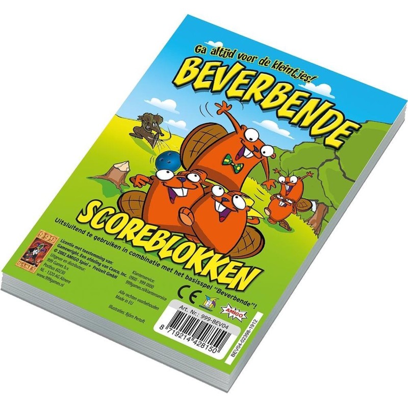 Scoreblokken - Beverbende - drie stuks - Kaartspel