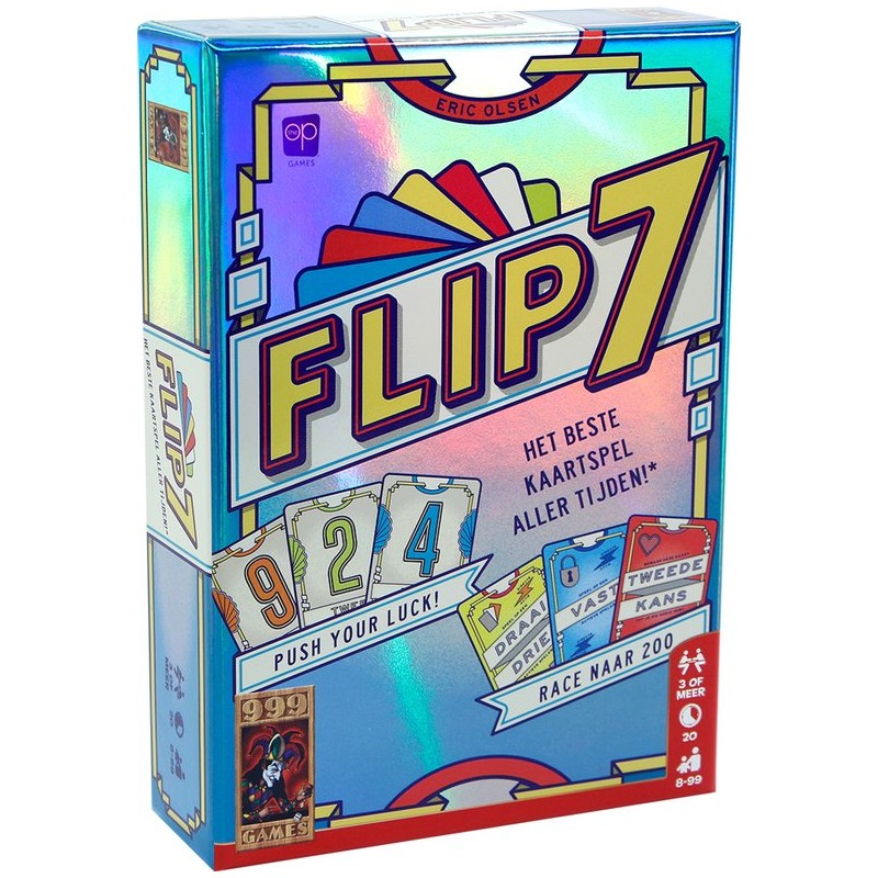 Flip 7 - Zenuwslopend Kaartspel - Snel en Makkelijk te Leren - Het ideale kaartspel voor kleine en grote groepen