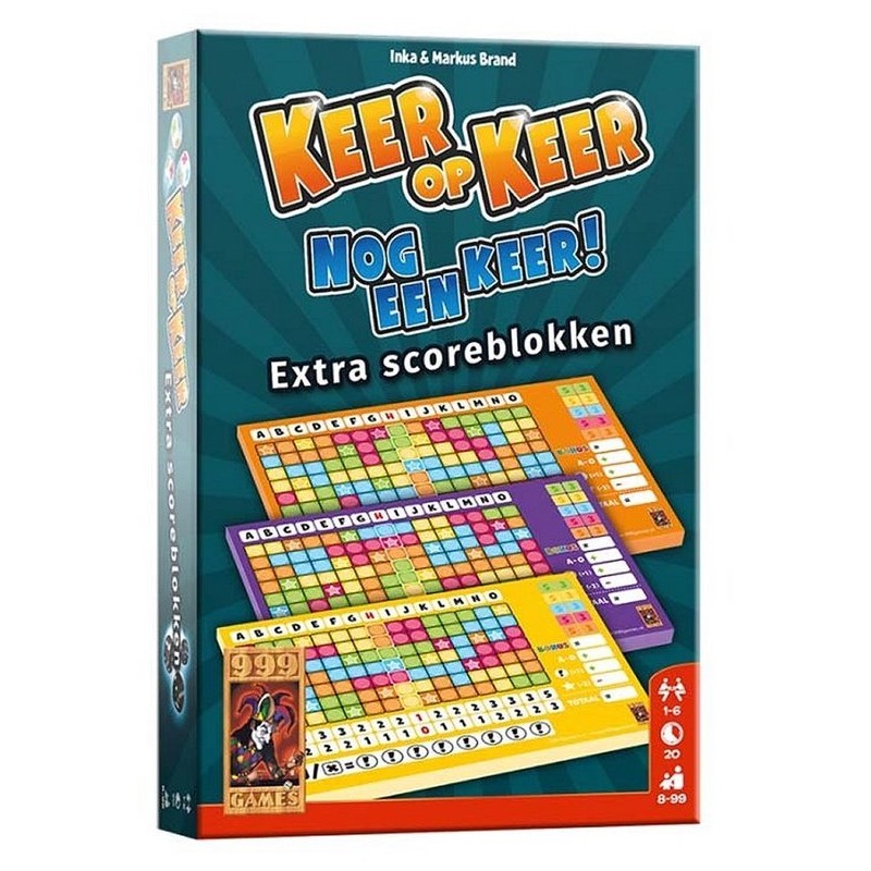 Scoreblokken - Keer op Keer - Level 2, 3 en 4 - Dobbelspel