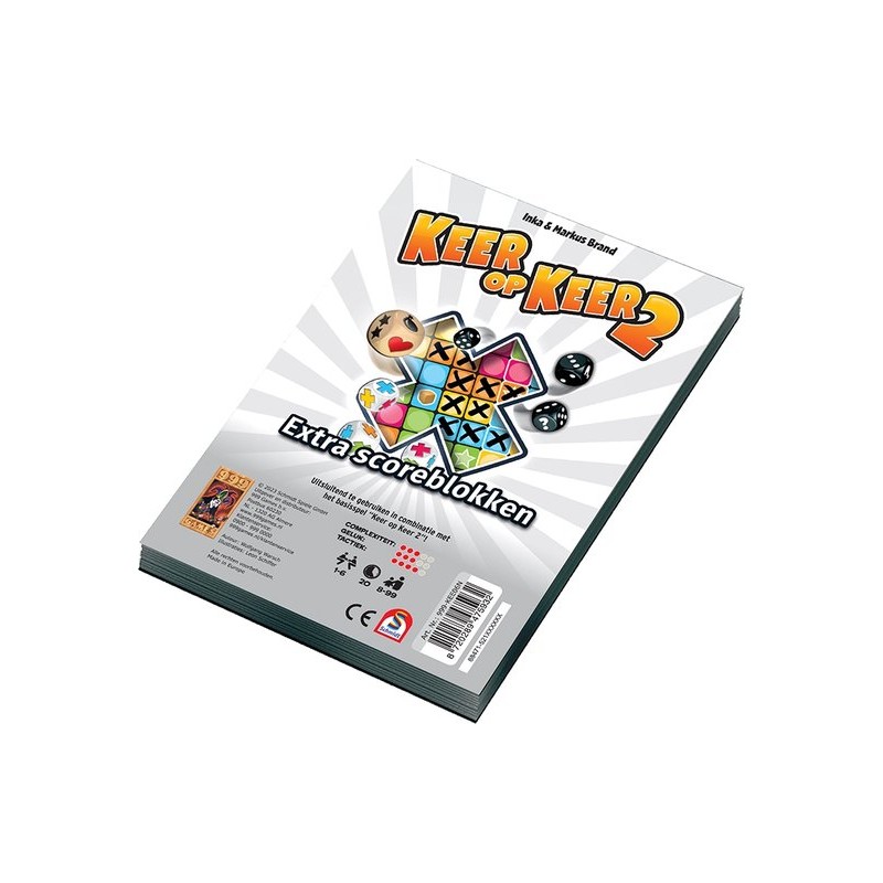 Scoreblokken - Keer op Keer 2 - Twee stuks Level 1 - Dobbelspel