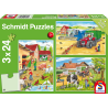 Schmidt 3-in-1 Puzzel Op De Boerderij Junior