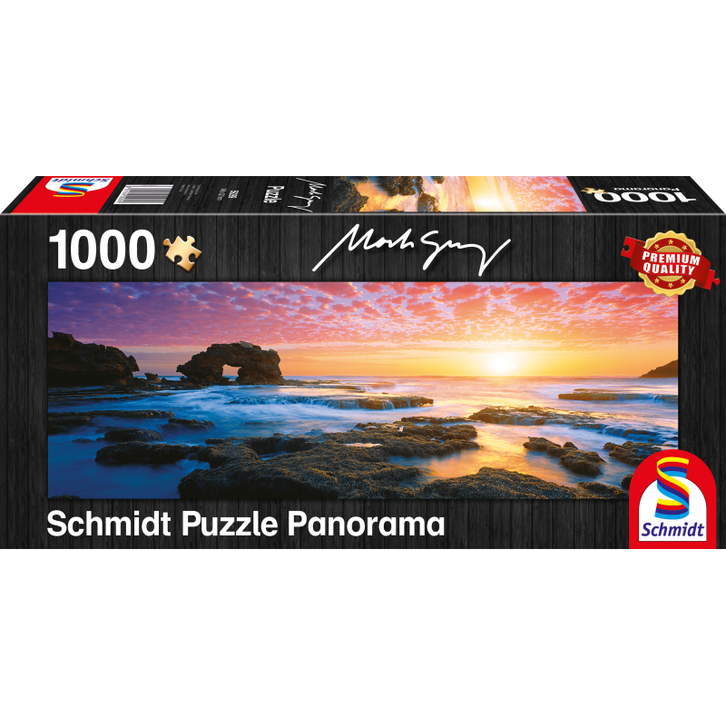 Een Panoramapuzzel van Bridgewater Bay bij zonsondergang. Schmidt