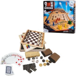 Clown Games 9-In-1 Spellendoos Hout