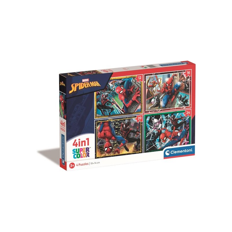 Spiderman 4 in 1 puzzel