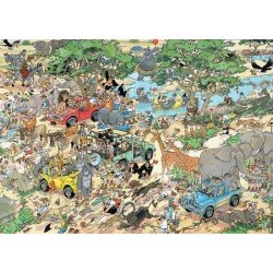 Jan van Haasteren - Safari & Storm - 2-in-1 puzzel - 2 x 1000 stukjes puzzel