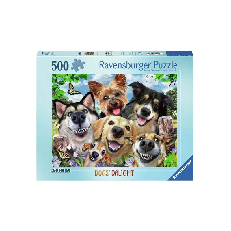 Ravensburger puzzel Vrolijke honden - Legpuzzel - 500 stukjes