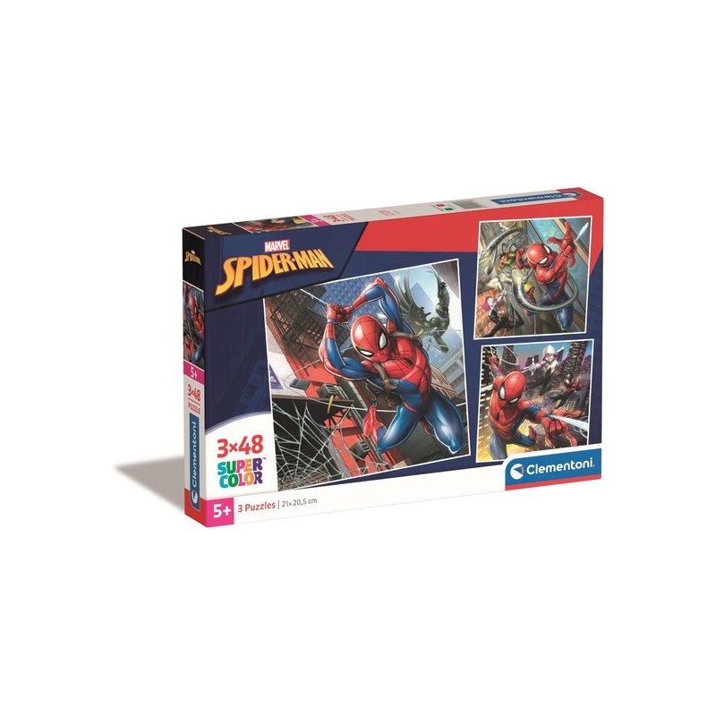 Clementoni - Puzzel - 3x48 Stukjes - Spiderman Marvel - Puzzel Voor Kinderen - Vanaf 5 jaar