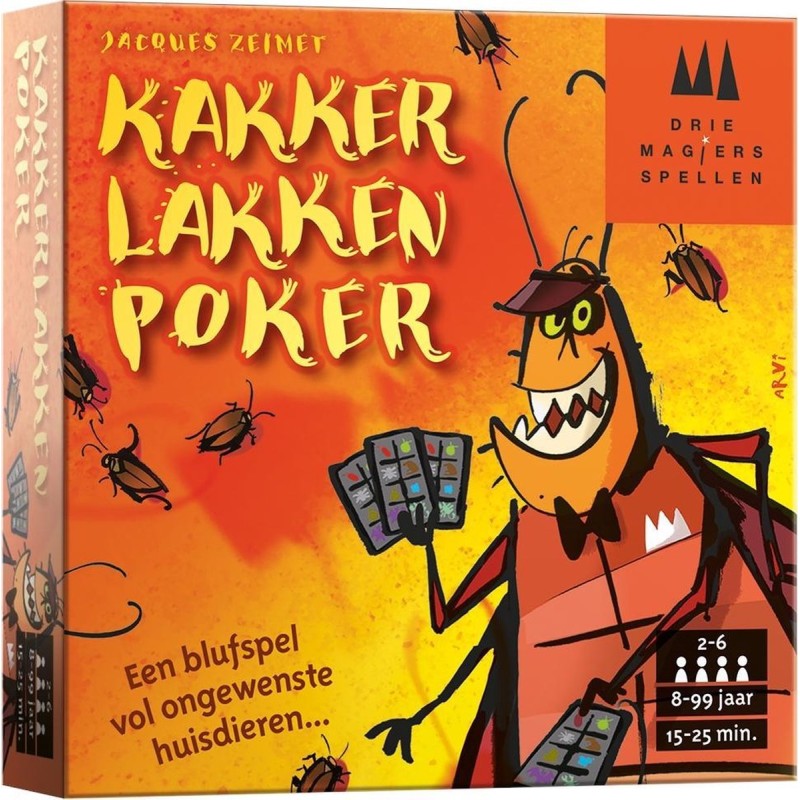 Drie Magiers Spellen Kakkerlakkenpoker - Kaartspel voor 8+ jaar