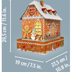 Ravensburger Kerst Gingerbread House Night Edition - 3D puzzel gebouw - 216 Stukjes