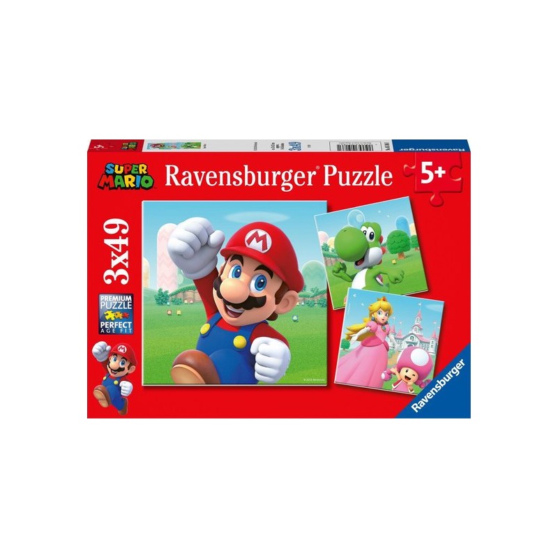 Ravensburger puzzel Super Mario - 3x49 stukjes