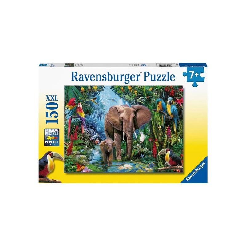 Olifanten in de jungle - Legpuzzel - 150XXL stukjes
