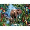 Olifanten in de jungle - Legpuzzel - 150XXL stukjes
