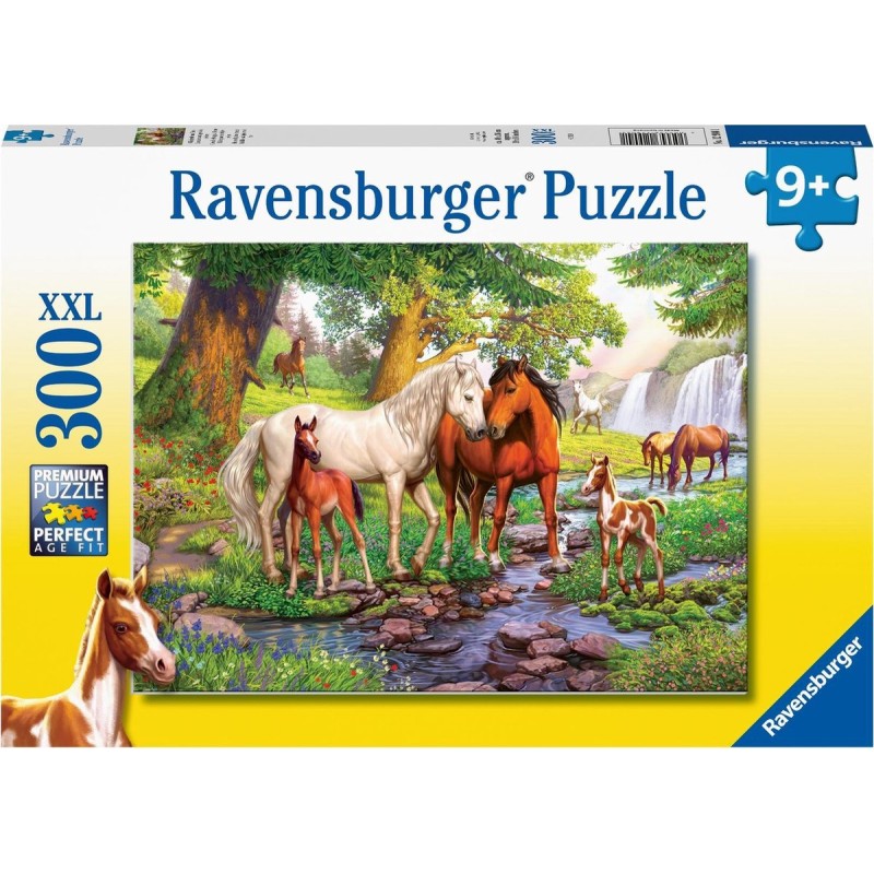 Wilde Paarden Bij De Rivier - Legpuzzel - 300XXL stukjes