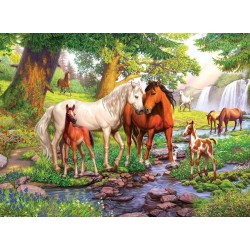 Wilde Paarden Bij De Rivier - Legpuzzel - 300XXL stukjes
