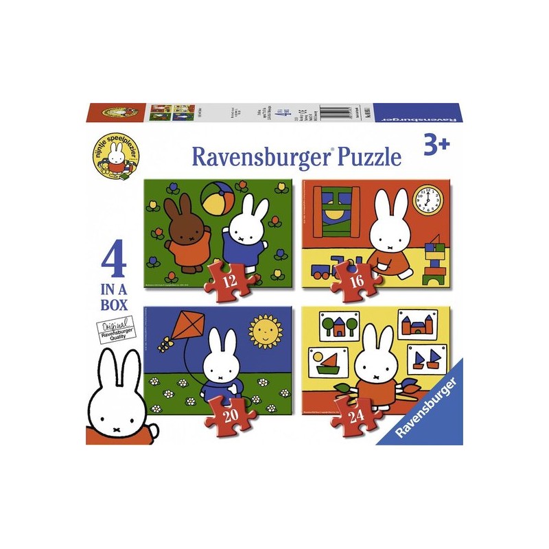 Nijntje - vier puzzels -12+16+20+24 stukjes