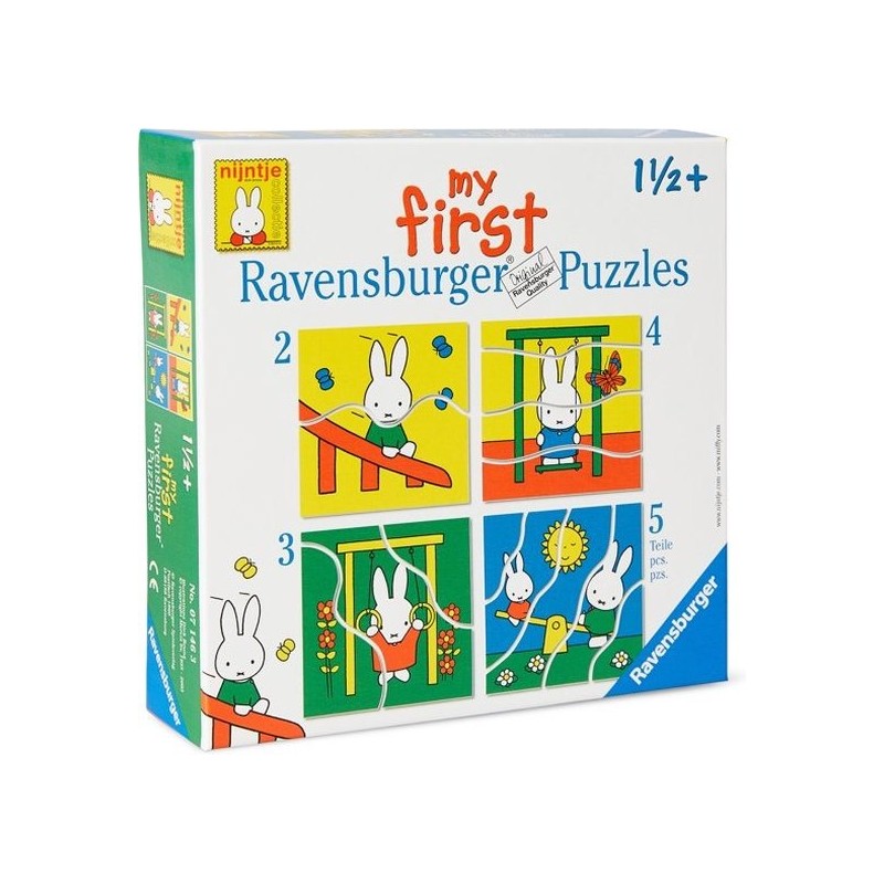 Nijntje - vier puzzels -2+3+4+5 stukjes