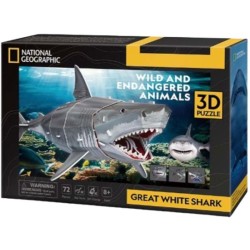 National Geographic 3D Puzzel - Great white shark - Grote witte haai