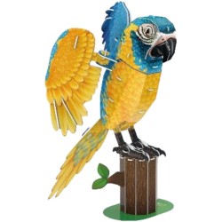 National Geographic 3D Puzzel - Bleu throathed macaw - blauwe papagaai