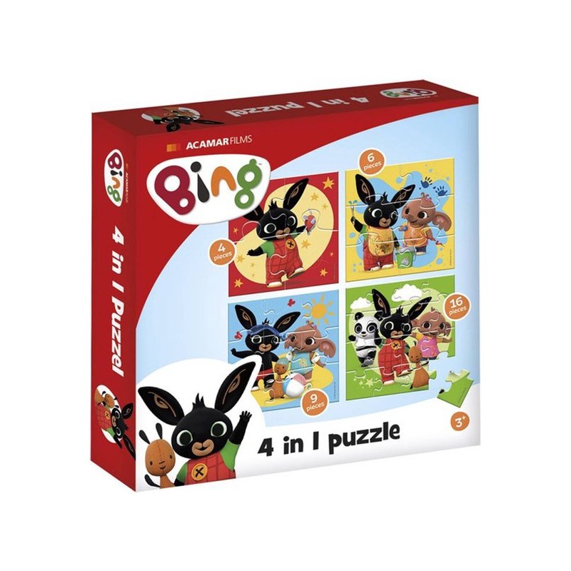 Bing puzzel kinderpuzzel 4x6x9x16 stukjes