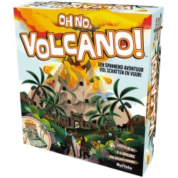 Oh No Volcano - Nederlandstalig spel - Voor het hele gezin - 2-4 Spelers - Gebruik je kaarten en beklim de vulkaan