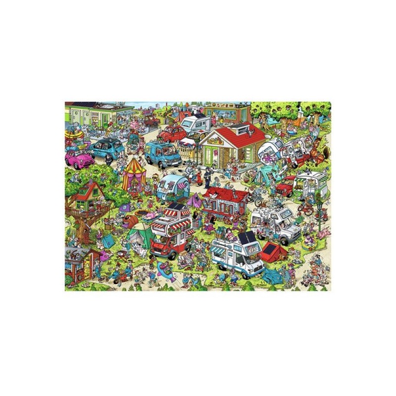 Holiday Resort 1 - Camping cartoon legpuzzel 1000 stukjes.