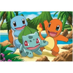 Pikachu en zijn vrienden - Legpuzzel - 2x24 stukjes