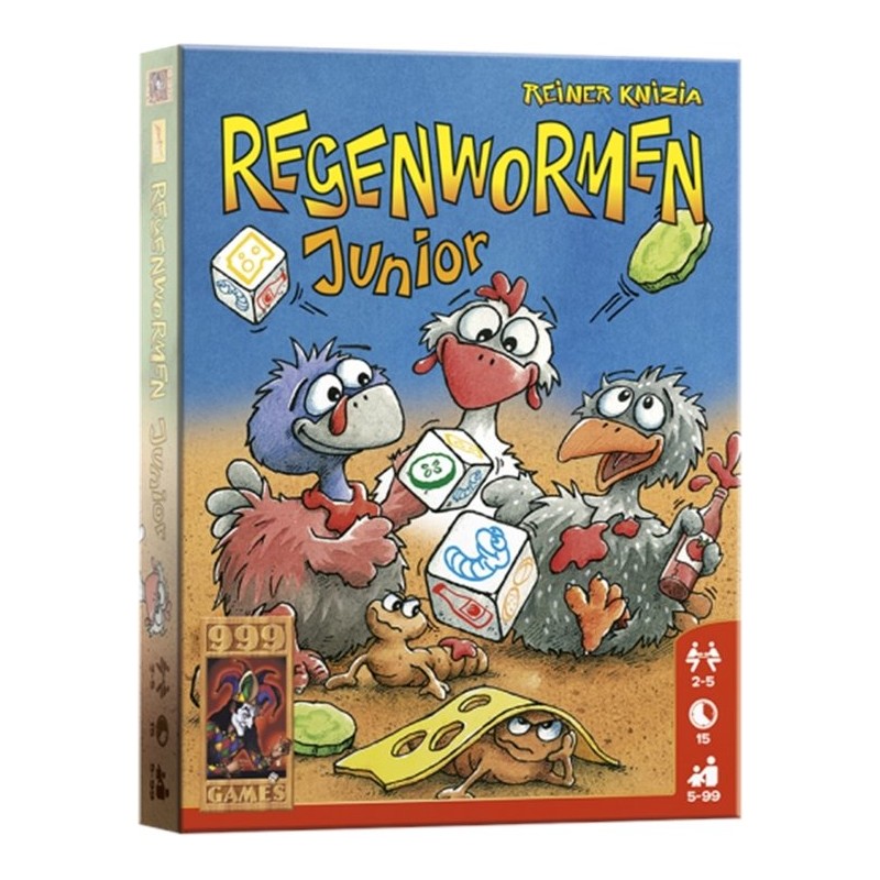 Regenwormen Junior - Dobbelspel - De Regenwormen voor de kleintjes - Reisspel