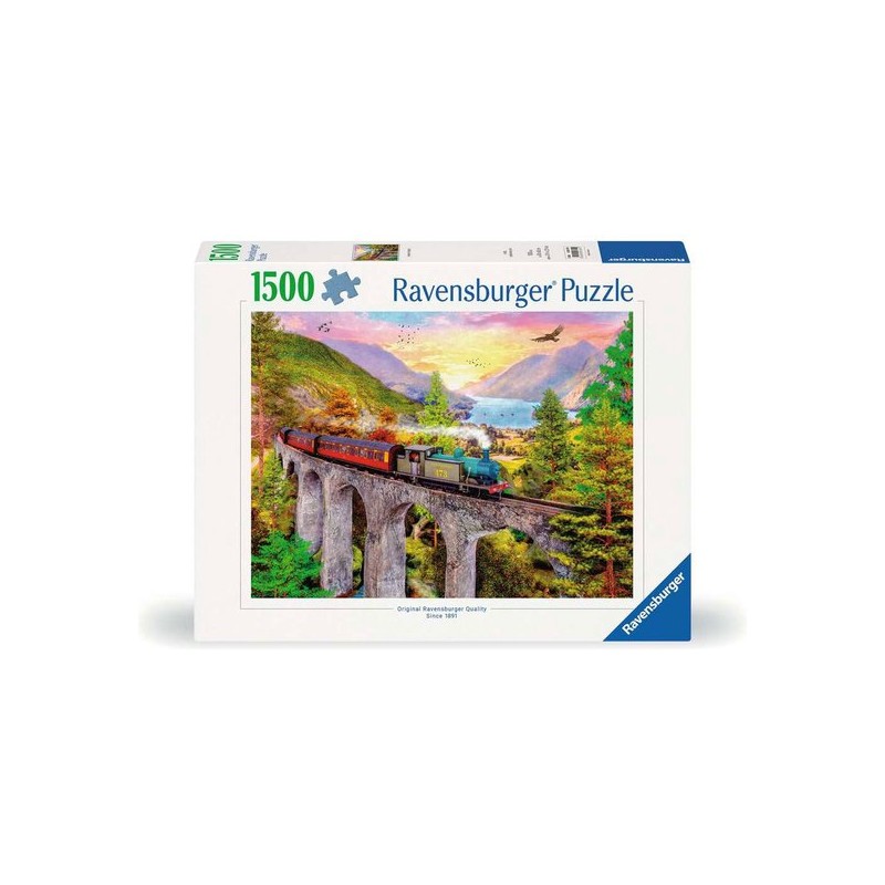 Ravensburger puzzel Trein in de herfst - Legpuzzel - 1500 stukjes