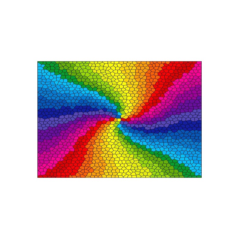 gebroken glas regenboog: 1000 stukjes