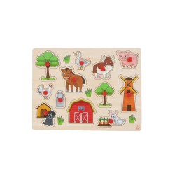 Knop puzzel. Boerderij