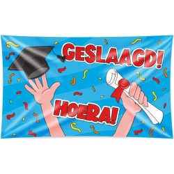XXL Gevel vlag - Geslaagd...