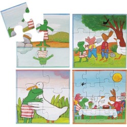 Kikker puzzel 4 in 1