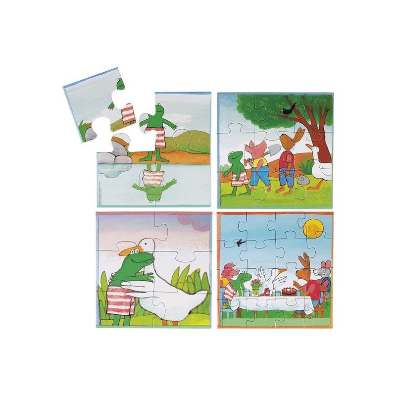 Kikker puzzel 4 in 1