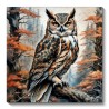 Diamond painting 20x30 cm: Uil