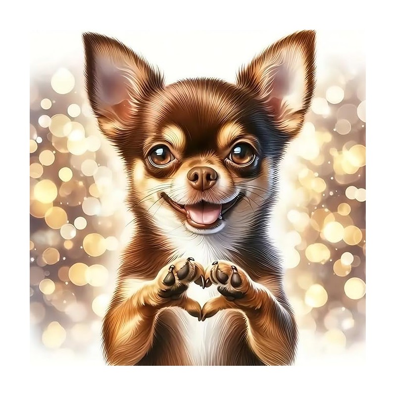 Diamond painting 20x30 cm: Chihuahua