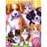 Diamond painting 30x40 cm: Dieren selfie