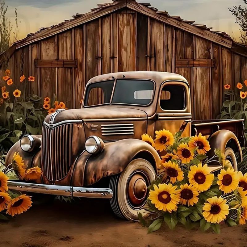 Diamond painting 30x40 cm: Oldtimer