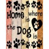 Diamond painting 40x50 cm: Home is where the dog is