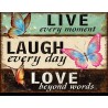 Diamond painting 40x50 cm: live laugh love