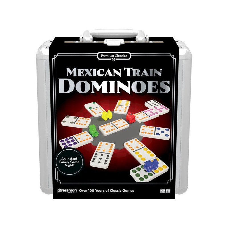 Mexican train dominoes: in tinnen koffer