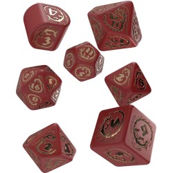 Q-Workshop Dragons Modern Dice Set Red & Gold (7 stuks)