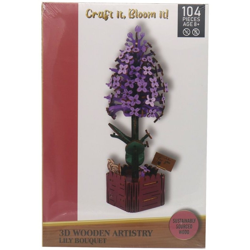 3D Wooden Bloem
