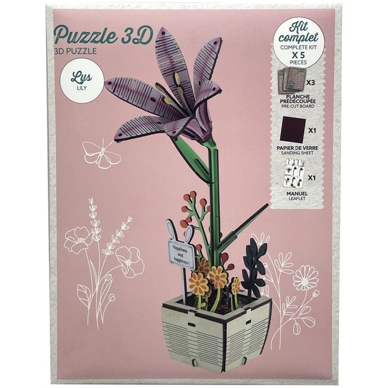 Wooden 3D Puzzle Flower