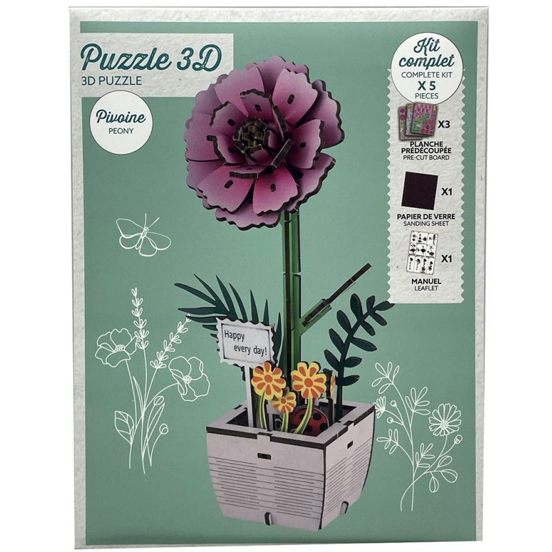 Wooden 3D Puzzle Flower
