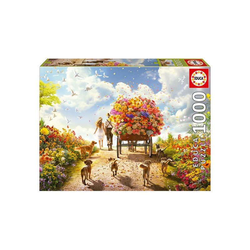 EDUCA - puzzel - 1000 stuks - bloemenweelde