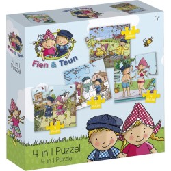 Fien en Teun 4 in 1 puzzel