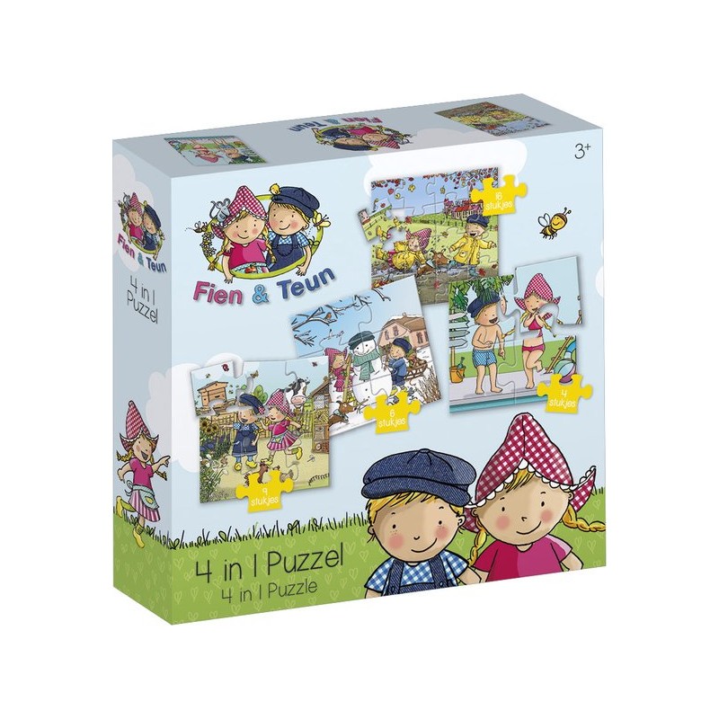Fien en Teun 4 in 1 puzzel