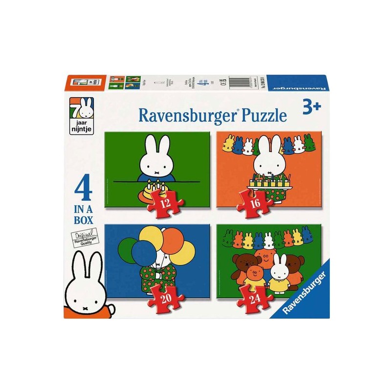 Nijntje - vier puzzels -12+16+20+24 stukjes