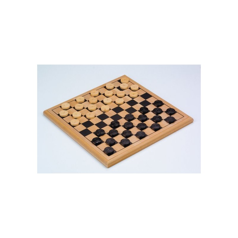 Damset compleet – Damstenen van Berkenhout Ø 30 mm – Bord 29 x 29 cm